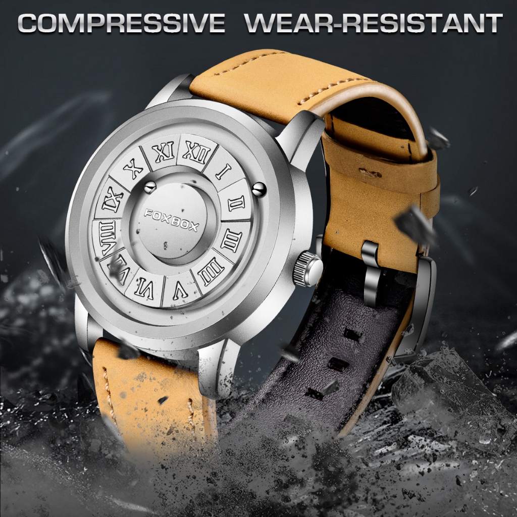 FOXBOX ฟ็อกซ์บ็อกซ์ นาฬิกาผู้ชายเดิมกันน้ํากีฬาลําลองสแตนเลสนาฬิกาแฟชั่น - รูปที่ 4