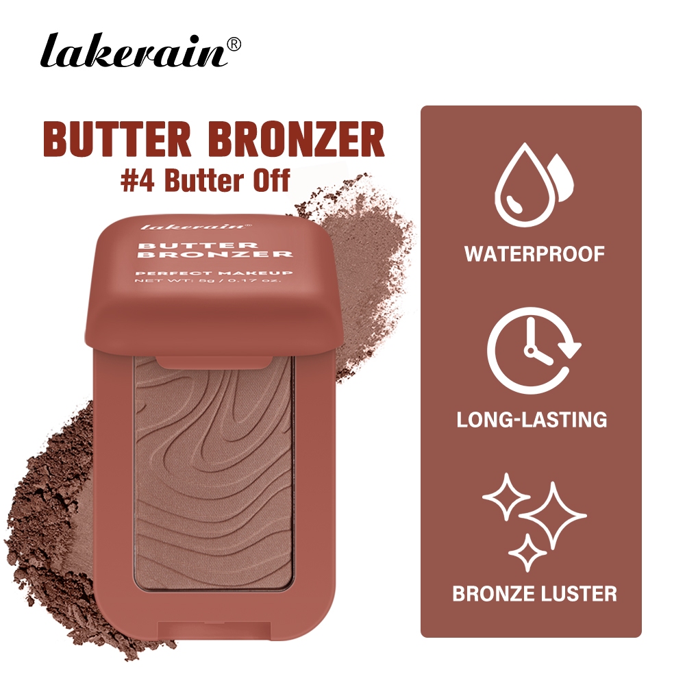 Lakerain Matte Butter Blush Bronzer Longwear Face แต่งหน้าสูงสุด 12 ชั่วโมงกันน้ํา Moisturizing Bronzer Contour Palette สวมใส่สูตรมังสวิรัติ