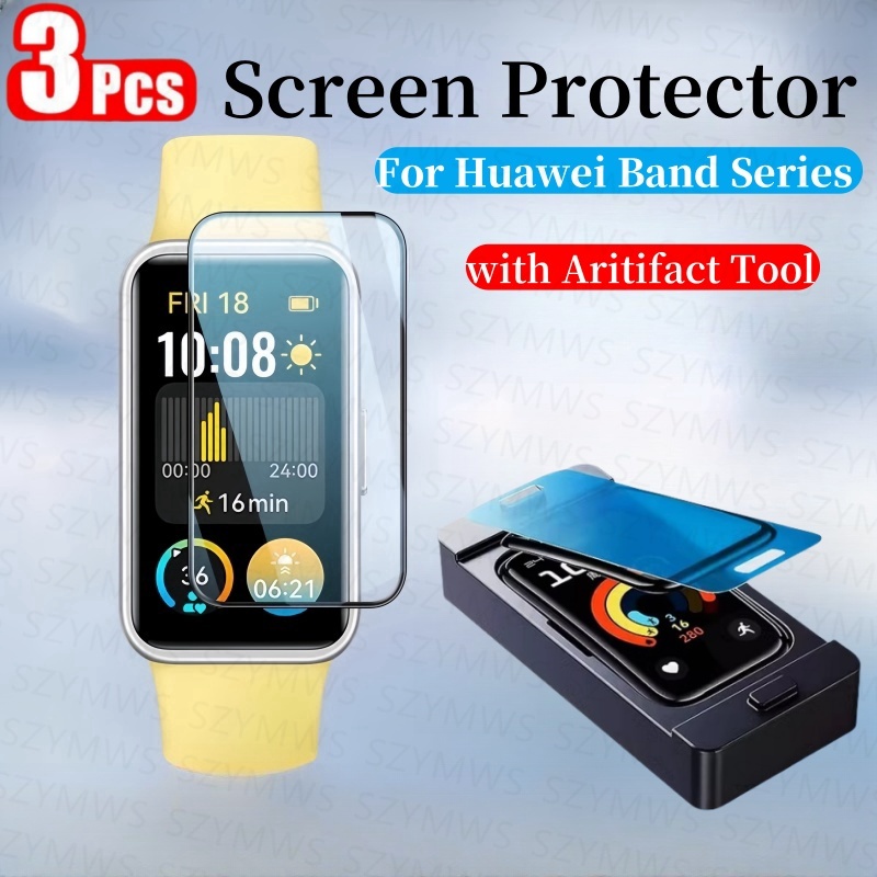 3 ชิ้น Huawei Band 11 11 Pro 10 9 8 7 ป้องกันหน้าจอเต็มรูปแบบป้องกันฟิล์มสําหรับ Huawei Honor Band 9 8 7 ไม่ใช่กระจกนิรภัย