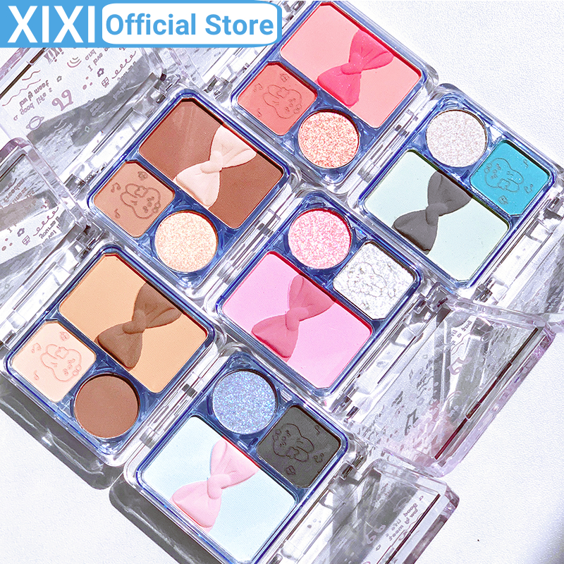 XIXI 3สี อายแชโดว์ จานสี แต่งหน้าไฮไลต์ ครีเอทีฟ คอนทัวร์ บลัช แมท กันน้ำติดทนนาน อายแชโดว์ ติดทนนาน