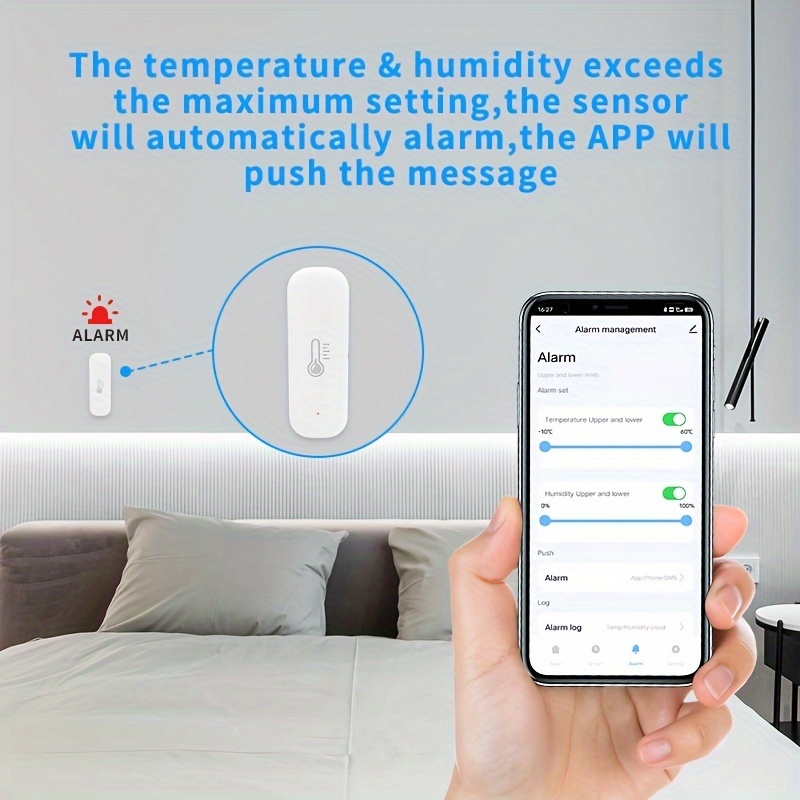 Tuya บลูทูธอุณหภูมิความชื้นเซนเซอร์มินิเข้ากันได้กับบลูทูธ APP รีโมทคอนโทรลเครื่องวัดอุณหภูมิเซ็นเซอร์ไฮโกรมิเตอร์บ้าน
