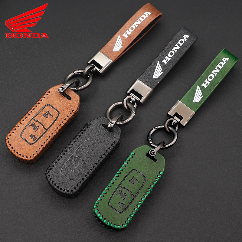 ฝาครอบกุญแจหนังแท้เหมาะสําหรับ Honda PXC 160/PCX/Vario/ADV/ Scoopy/Lead/Giorno/SH/Vision/AB 125 เคสกุญแจรีโมท
