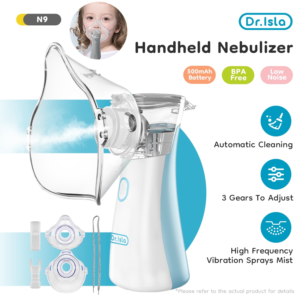 ซื้อ Dr.isla เครื่องพ่นละอองยา Nebulizer Ultrasonic MESH เครื่องพ่นละอองออกซิเจน ขนาดพกพา ระบบอัลตร้าโซนิค เครื่องพ่นยาและช่วยหายใจ หายใจสะดวก โล่งคอ N9