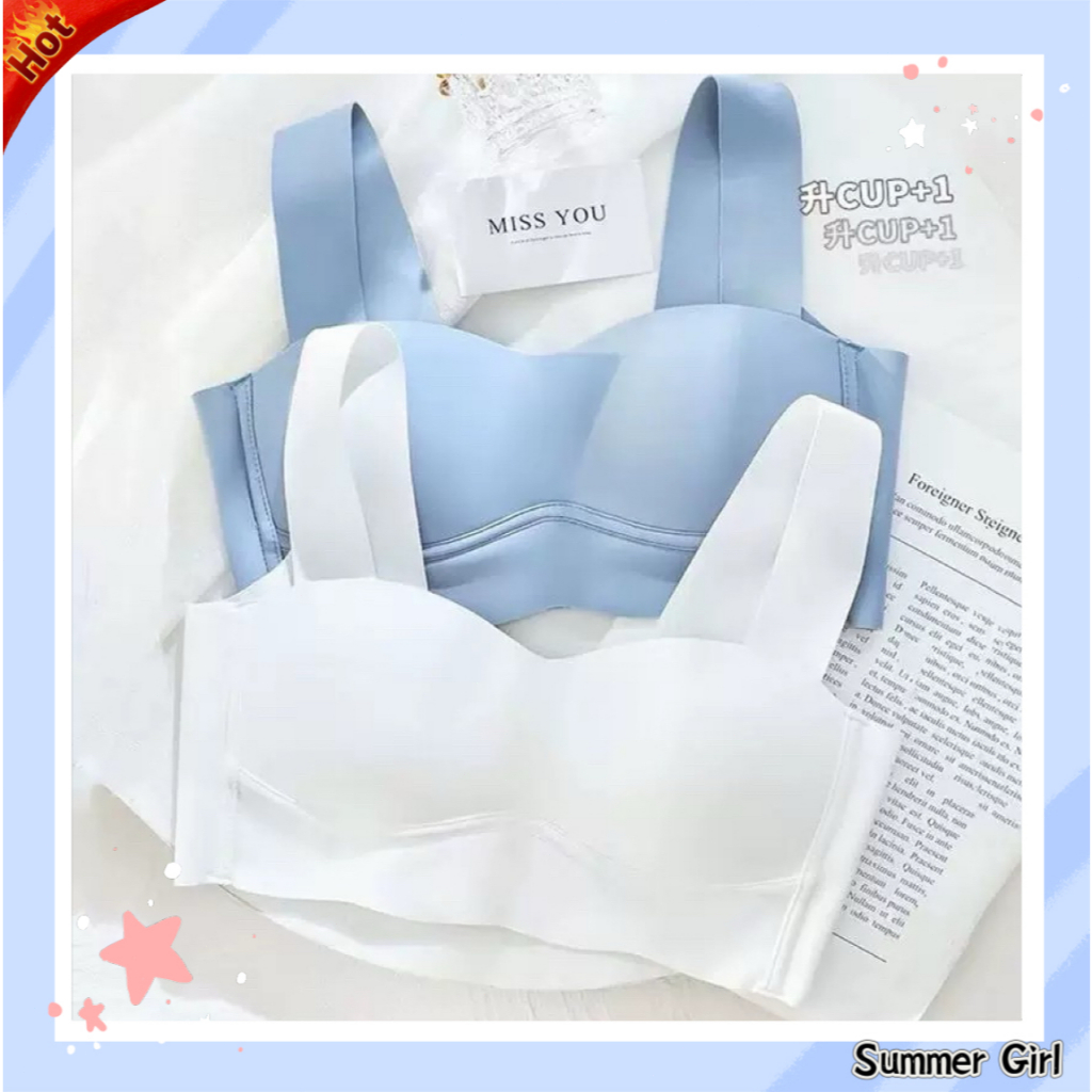 Summer Girl🌼เสื้อชั้นใน บราดันทรง บราญี่ปุ่นไร้ขอบ ไร้ขอบ แฟชั่น ฟองน้ำบาง เนื้อผ้านิ่ม น้ำหนักเบา ใส่สบายยืดเยอะ
