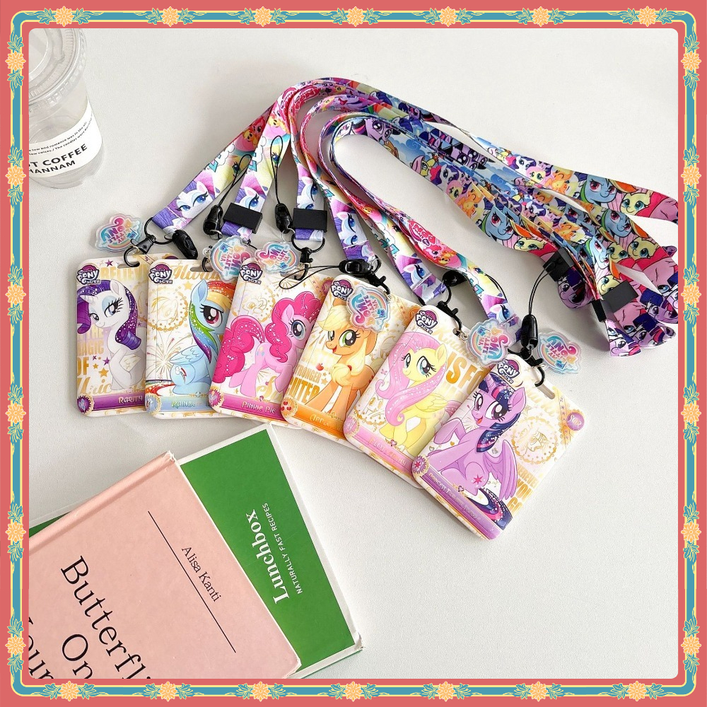 ใหม่ My Little Pony Multifunctional Halter ผู้ถือบัตร Long Rope ป้ายชื่อผู้ถือบัตร ID ผู้ถือบัตรที่สะดวก บัตรประจำตัวประชาชน บัตรธนาคาร บัตรรถบัส บัตรควบคุมการเข้าถึง ผู้ถือบัตรนักเรียน ทำงาน