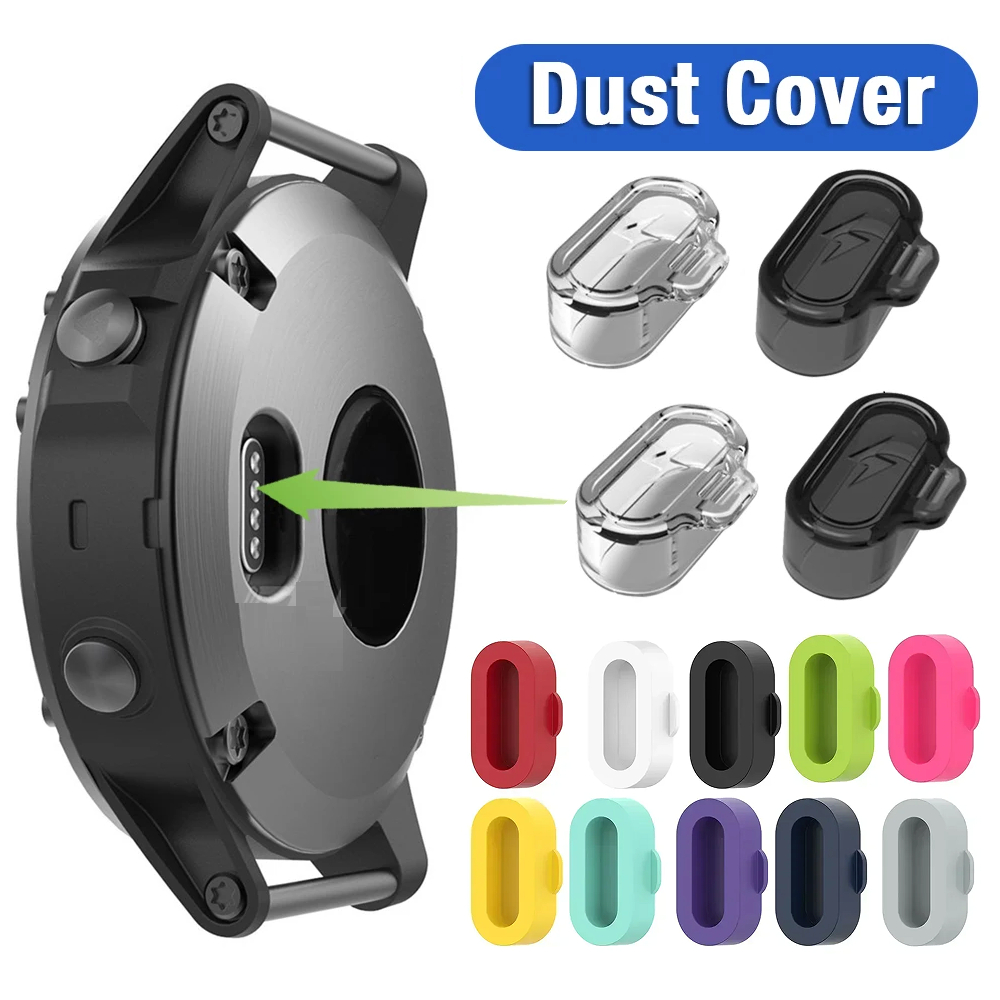 Anti Dust Cover For Garmin Fenix 8 Plug Fenix 7X , Fenix 7S,Fenix 6, Fenix 6X,Fenix 5X,Fenix 5,Fenix 5S, Garmin Instinct , Instinct 2 charger Plug Forerunner165 ,255,265, FR945 ,Fr245, FR245M,Vivoactive3,Garmin Venu 3 ,Enduro 3 Silicone Dustproof Plug Cap