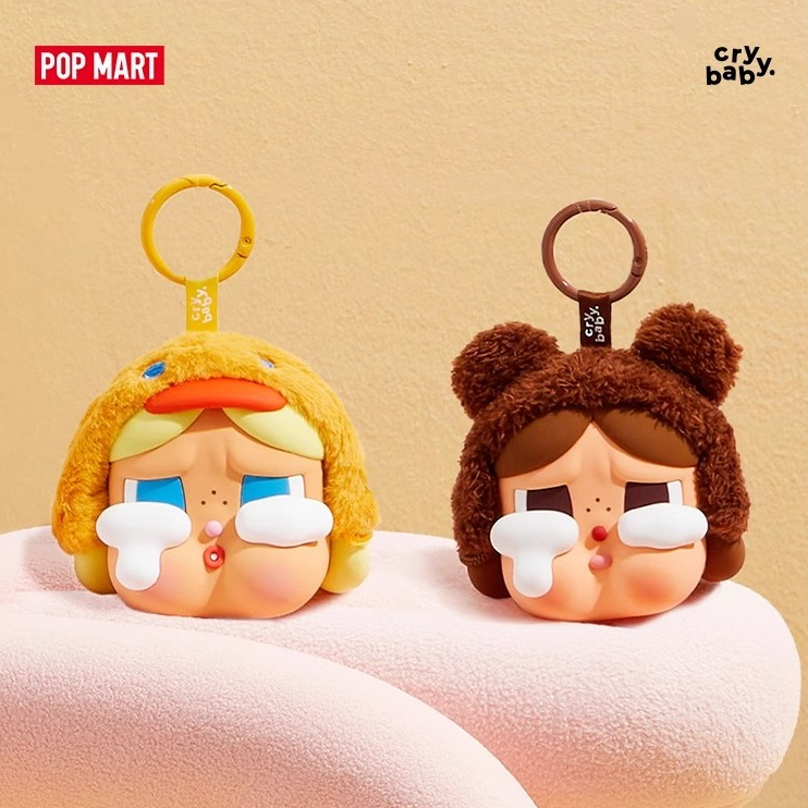 POPMART กระเป๋าหูฟัง CRYBABY Tears Factory Series Crying Again Earphone Bag หูฟังกระเป๋าสินค้าอินเทรนด์ของขวัญแฟชั่น