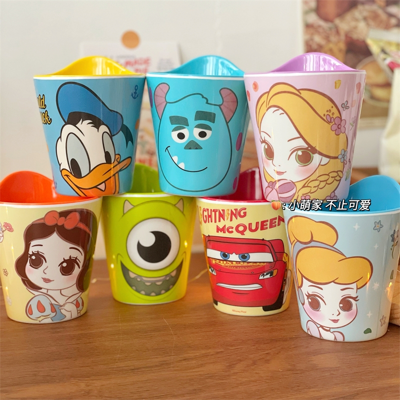 Disney แก้วน้ําเมลามีน ลายการ์ตูนดิสนีย์ ทนต่ออุณหภูมิสูง กันกระแทก ของใช้ในครัวเรือน สําหรับเด็ก