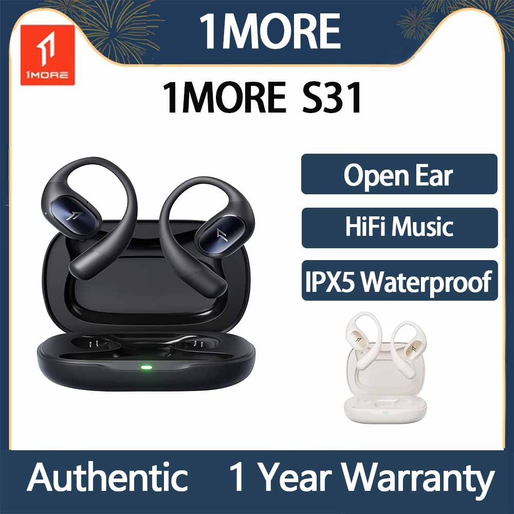 Original 1More Open Ear Sports Earbuds S31 บลูทูธไร้สาย รับประกัน 1 ปี แบตเตอรี่ 30H 4Mic