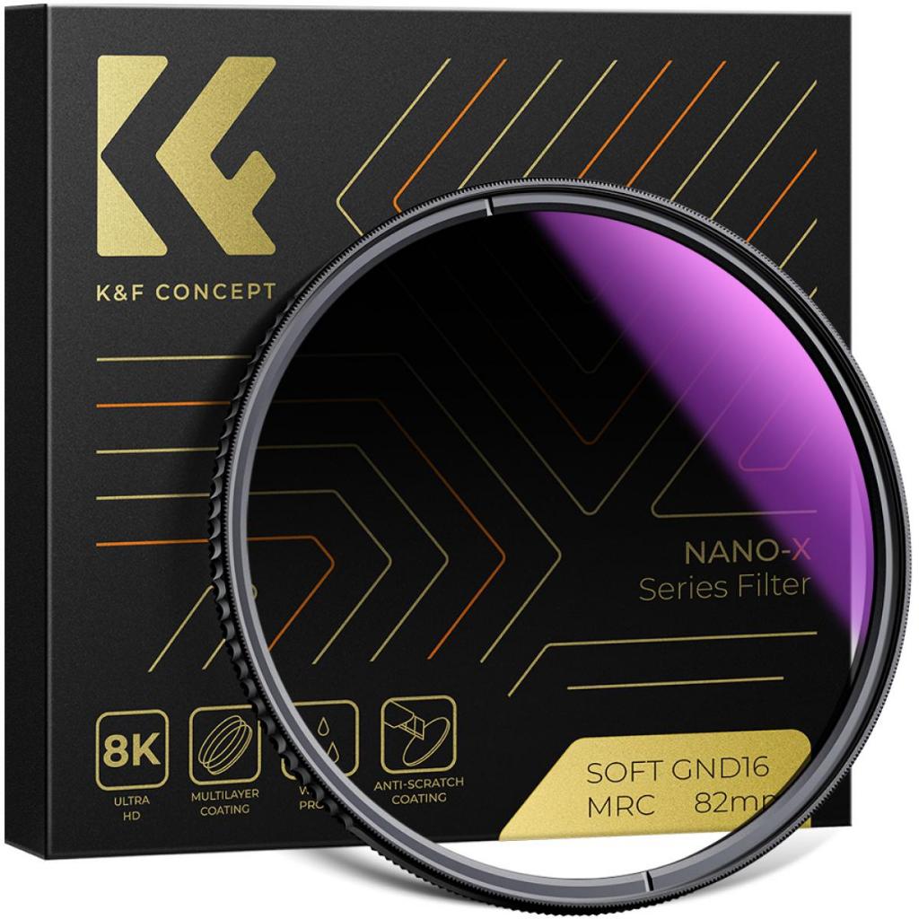 HD Soft GND8 Lens Filter 3 Stop (0.9) Softสําเร็จการศึกษา Neutral Density Filter K&F Nano-Xcel Serie
