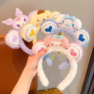 คาดผมตุ๊กตาการ์ตูน SANRIO ยางรัดผม ล้างหน้า ห่วงแฟชั่น เครื่องประดับผม