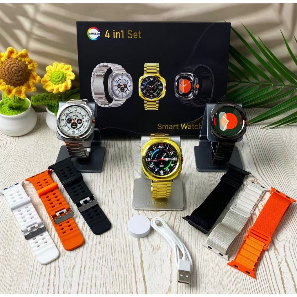 4 สาย 2025 smart Watch s7 ultra 2 สําหรับ Galaxy Watch ultra 7 smart Watch 47 มม.ไร้สายชาร์จ bluetoo
