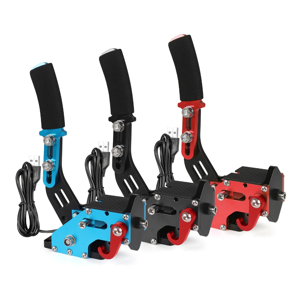 Usb Handbrake SIM สําหรับ G25/27/29 T300 T500 PC เกมแข่ง Fanatecosw Dirt Rally มือเบรคระบบสีแดงสีดําสีฟ้า HB-1009