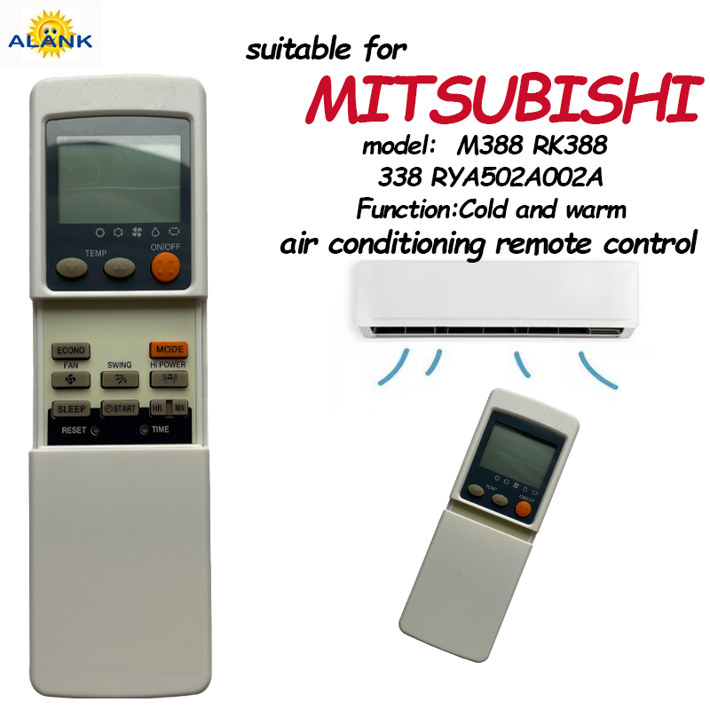 remote รีโมทแอร์ MITSUBISHI รีโมท (เหมาะสำหรับ แยกแอร์ ) M388 RK388 338 RYA502A002A
