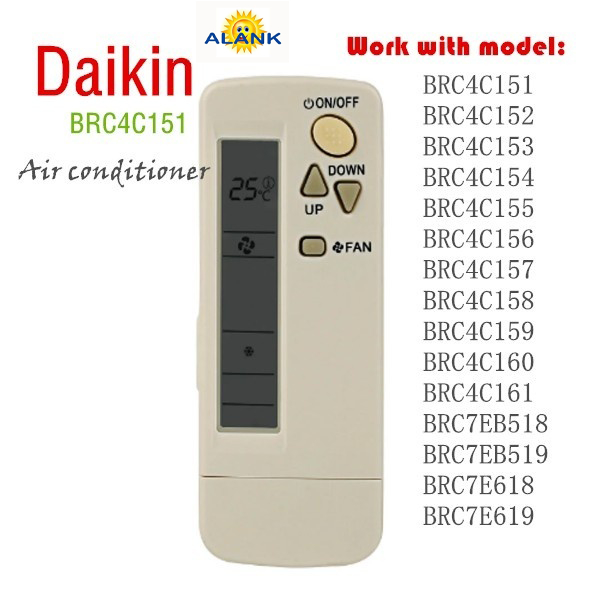 ALANK— รีโมทแอร์ Daikin รีโมท remote BRC4C151 BRC4C152 BRC4C153 BRC4C154
