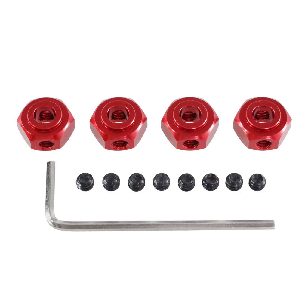 สําหรับ MJX Hyper go 1/10 10208 RC รถโลหะ 12 มม.ขั้วต่อหกเหลี่ยมอัพเกรดล้อ Hex 4 ชิ้น