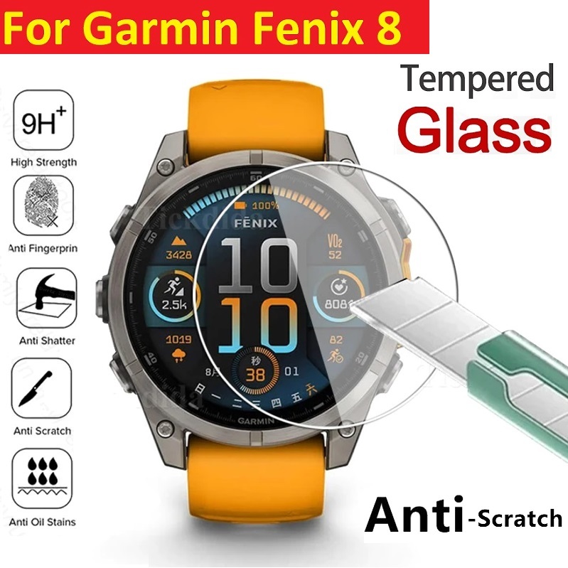 Tempered Glass ฟิล์ม Garmin Fenix 8 Film Fenix 7X , Fenix 7S,Fenix 6, Fenix 6X,Garmin Fenix 5X,Fenix