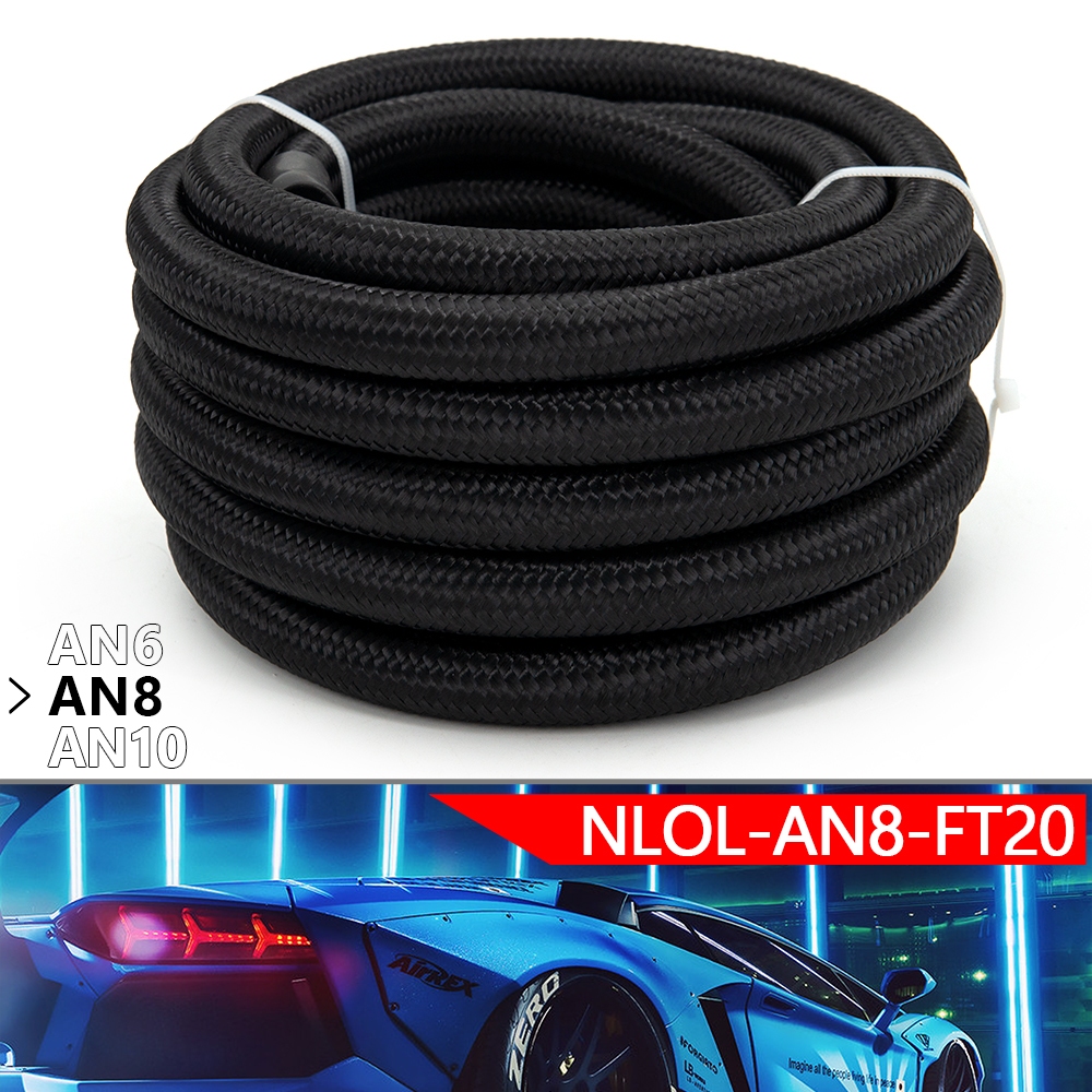 10ft(3 เมตร) 20FT(6 เมตร) AN6 AN8 AN10 Braide การใช้น้ํามันท่อสายไนลอนถักสแตนเลส ราคา ถูกที่สุด ดีลบีเคเค แกลเลอรีภาพที่ 8