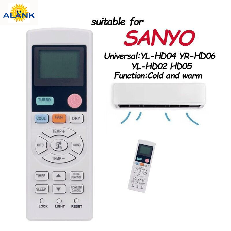 Remote รีโมทแอร์ SANYO/Haier รีโมท เย็นและอบอุ่น (เหมาะสำหรับ แยกแอร์ ) YL-HD04 YL-HD13 YR-HD06 YL-H