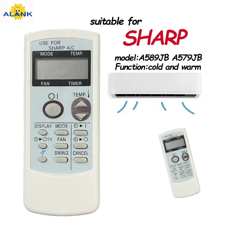 remote รีโมทแอร์ SHARP (เหมาะสำหรับ แยกแอร์ ) FOR A589JB A579JB