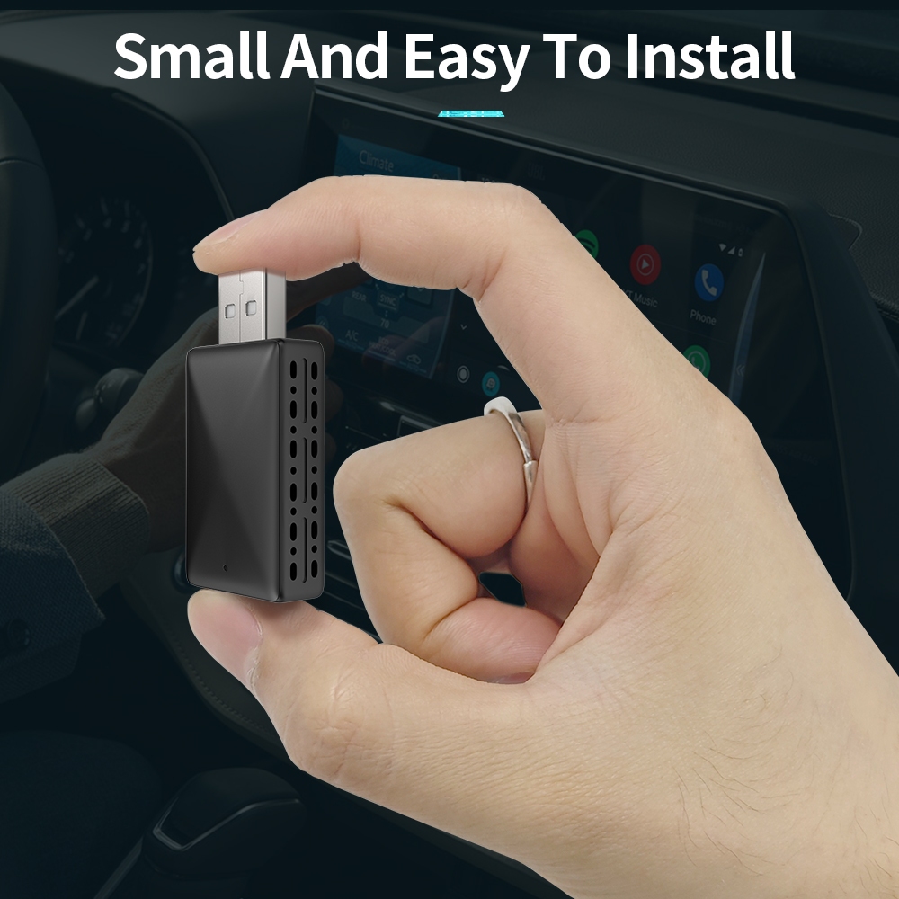 2025 อะแดปเตอร์ CarPlay ไร้สายสําหรับ iPhone IOS 10 + และ Android 2 ใน 1 รถเล่น Magic AI กล่องแปลงโร