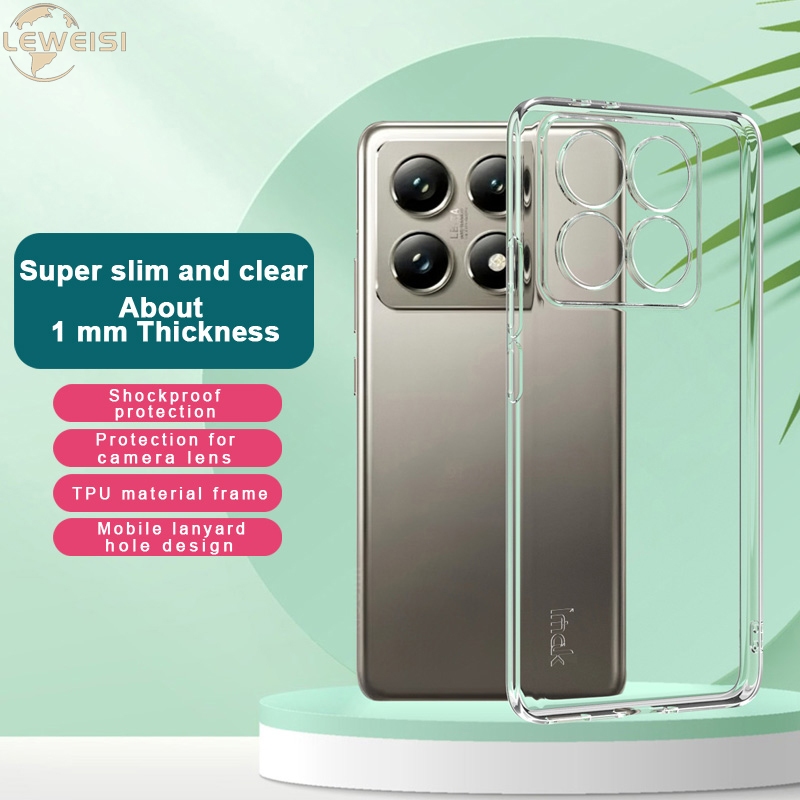 Imak TPU Soft Case สําหรับ Xiaomi 15 Pro 15 14 14T 14T Pro 13T 13T Pro 14 Ultra 5G โปร่งใส Ultra Thin Anti-Fall Anti-Scratch ยืดหยุ่นฝาครอบโทรศัพท์