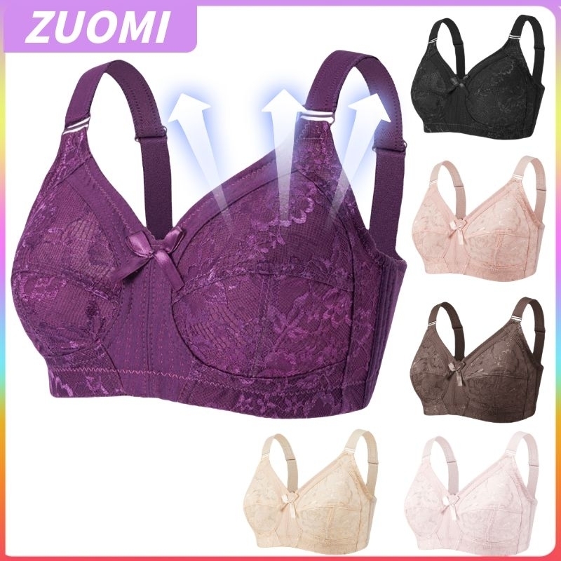 【ZUOMI】·ชุดชั้นในผู้หญิงไซส์ใหญ่，ชุดชั้นในลูกไม้，เสื้อใน，ฝ้าย，ใส่สบายไม่ร้อนค่ะ【36-44】