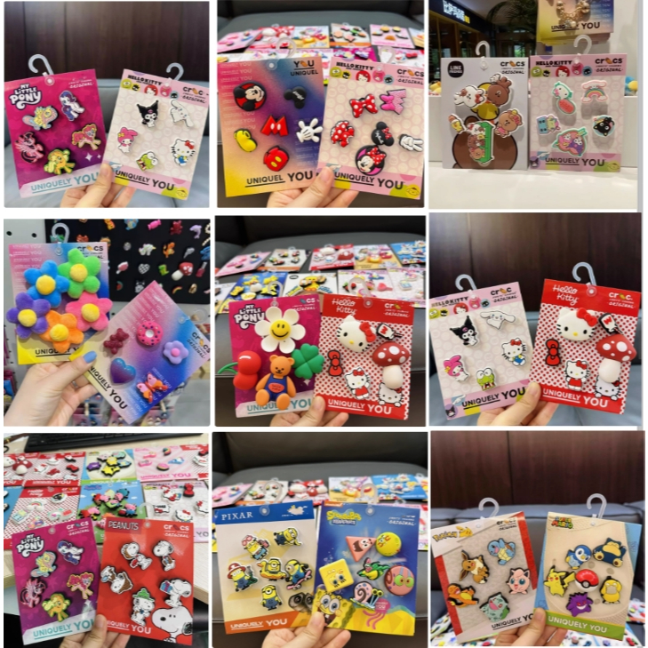 ใหม่ crocs jibbitz Set Charms /รองเท้าแตะ ชุด jibbitz คุณภาพสูง/crocs jibbits/การ์ตูน Disney series