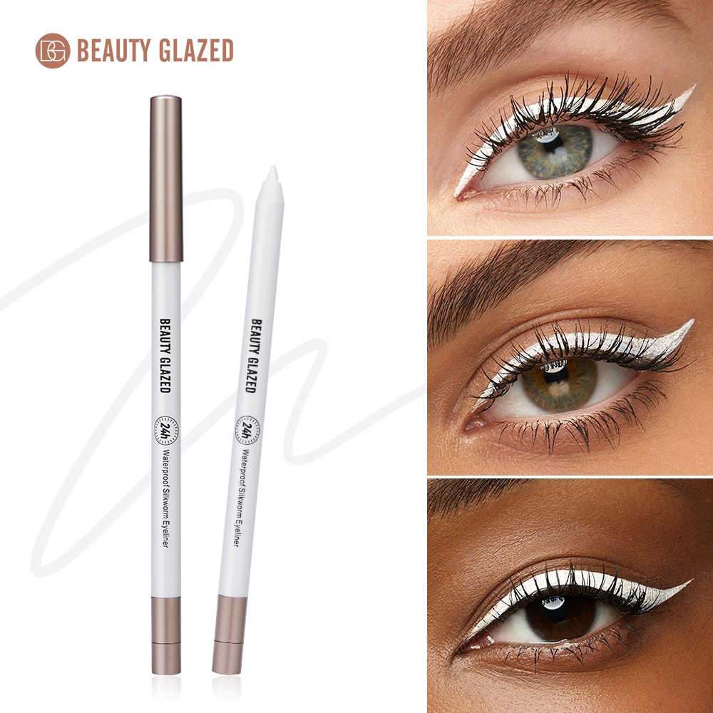 Beauty GLAZED Lasting Soft Gel Waterproof Highlighter Gel Pen อายไลเนอร์สีขาวโกหก Silkworm Pen Eyes Makeup