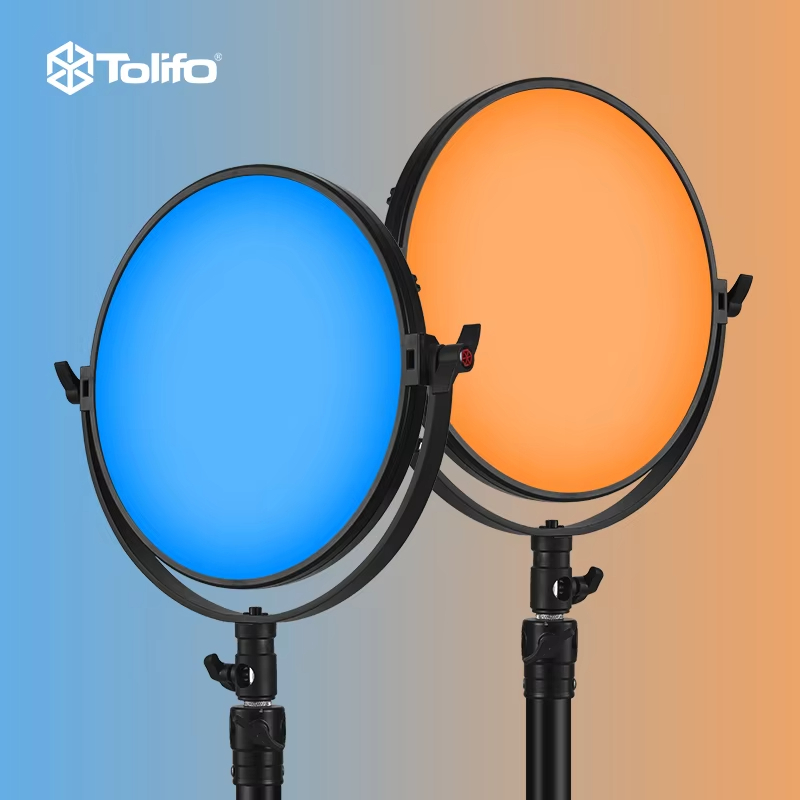 Tolifo Professional Studio Video Lighting RS60RGB RGB LED Video Light Round Panel Soft Fill Light
