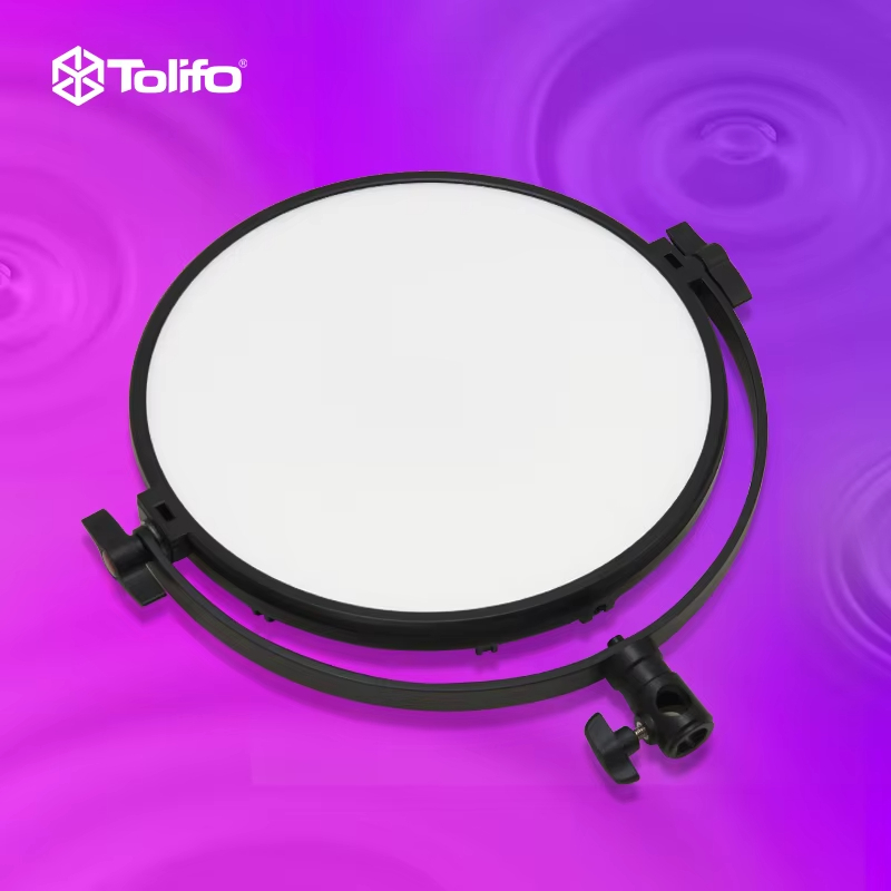 Tolifo Professional Studio Video Lighting RS60RGB RGB LED Video Light Round Panel Soft Fill Light
