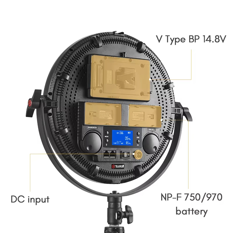 Tolifo Professional Studio Video Lighting RS60RGB RGB LED Video Light Round Panel Soft Fill Light