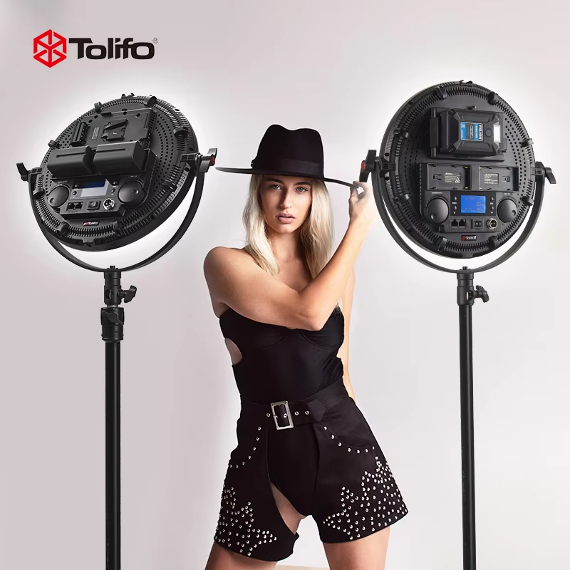 Tolifo Professional Studio Video Lighting RS60RGB RGB LED Video Light Round Panel Soft Fill Light