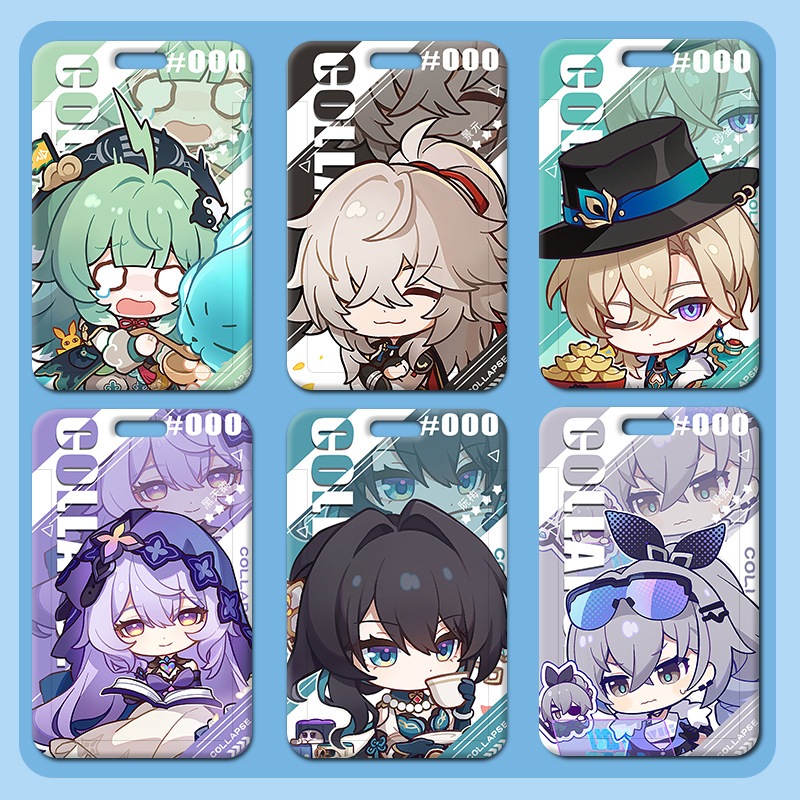 Honkai: ซองใส่บัตร Star Rail อาเวนทูรีน Acheron ปลอกหุ้มบัตรนักเรียนโรงเรียนเวอร์ชั่นน่ารัก