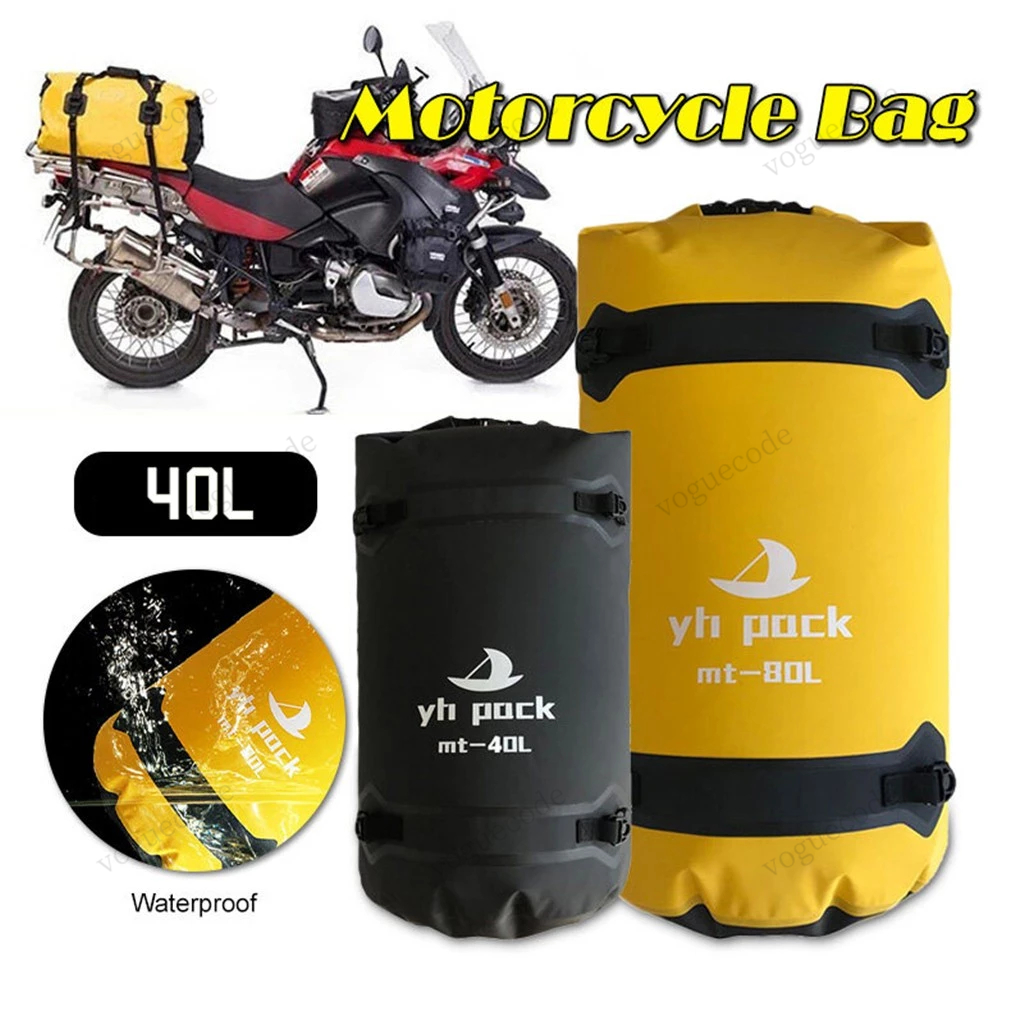 กระเป๋ามัดหลังกันน้ำ ขนาด 40/80L กันฝน กันฝุ่น กันหมอก กระเป๋ากันน้ำ Motorcycle bag - รูปที่ 6