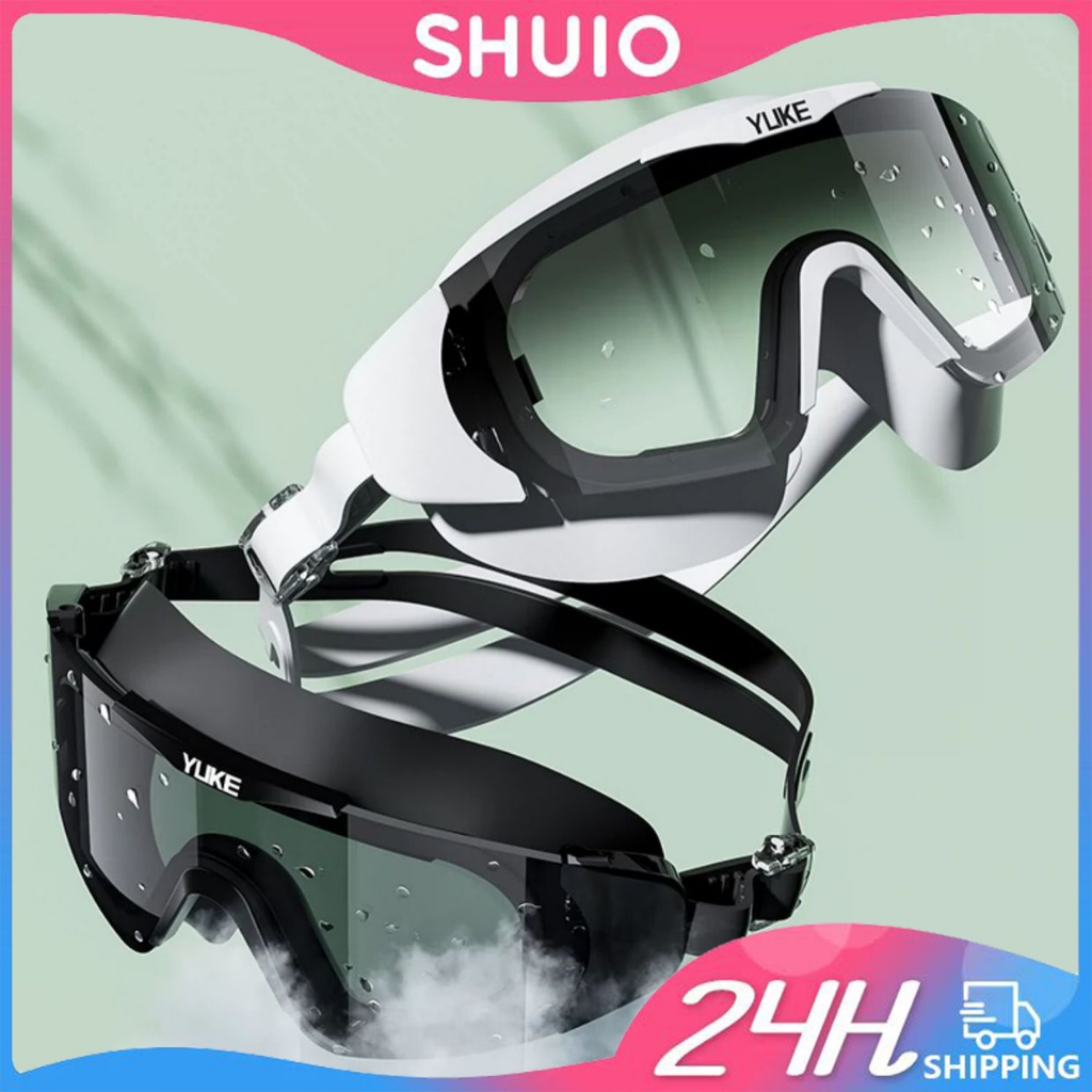 Shuio แว่นตาว่ายน้ํากรอบใหญ่กันน้ําป้องกันหมอกความละเอียดสูงผู้ชายผู้หญิง