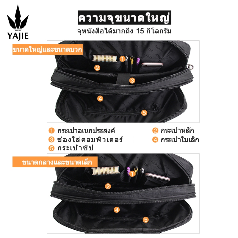 กระเป๋าเอกสารสำหรับผู้ชายขนาดใหญ่ความจุ14 นิ้วค่ะ 15.6 นิ้วโน๊ตบุ๊ค