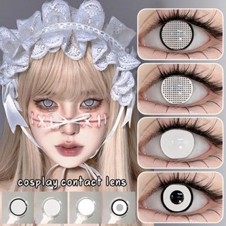 Ksseye คอสเพลย์คอนแทคเลนส์สีขาว/สีดําฮาโลวีนอะนิเมะเครื่องสํ…