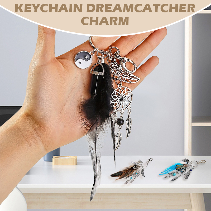 1 Pc Handmade Feather Dream Catcher พวงกุญแจ Bohemian Key แหวนกระเป๋าสตางค์กระเป๋าเป้สะพายหลังจี้รถสุภาพสตรีเครื่องประดับคริสต์มาส