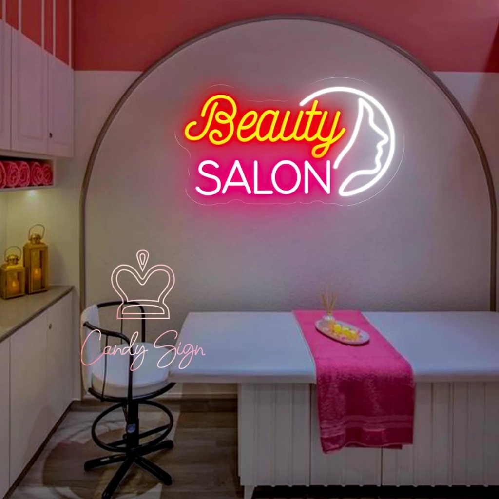 ร้านเสริมสวยไฟป้ายนีออน,ป้ายนีออน นํา ร้านเสริมสวยที่กําหนดเอง,ป้ายนีออนความงาม,ศิลปะผนังร้านเสริมสวย,ป้ายโลโก้,Salon Office Decor,ของขวัญสําหรับเธอ