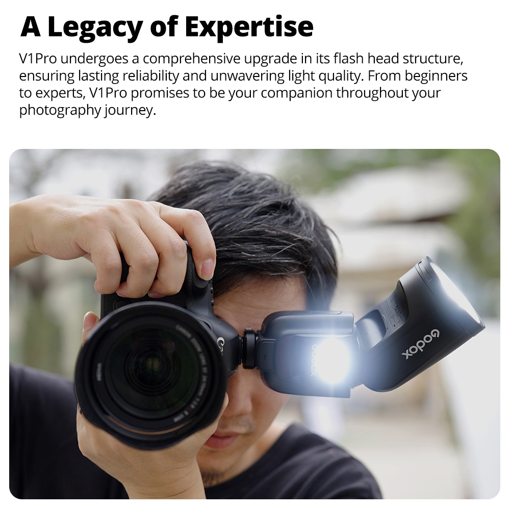 Godox V1 / V1 Pro Speedlight TTL HSS 1/8000s กล้องหัวกลม Li-ion แฟลช Speedlite 2.4G ไร้สาย - รูปที่ 4