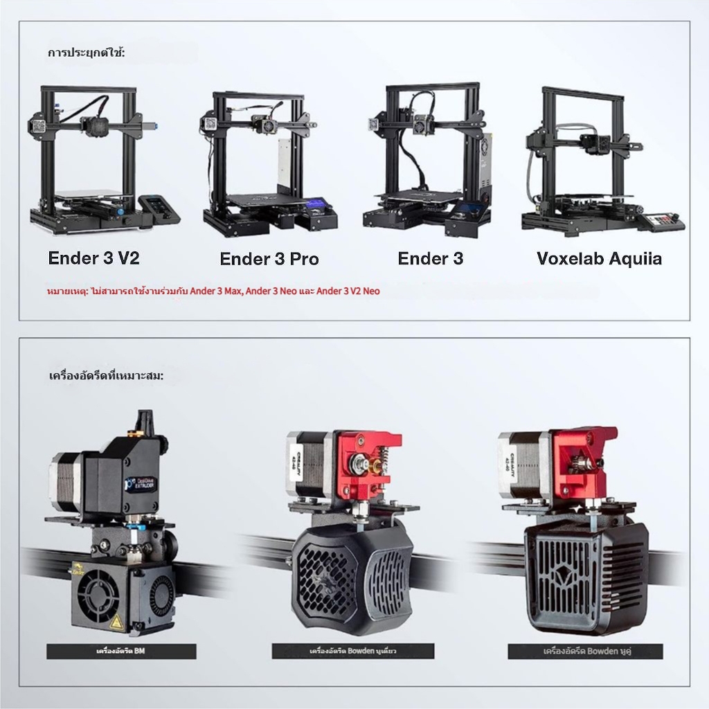 UniTak3D 3D Printer Ender 3 Direct Drive Upgrade Conversion Bracket สําหรับ Ender 3 V2, Ender 3 Pro และ Voxelab Aquila สําหรับ B-MG & Dual Gear & Bowden Extruder 3d print 3D150 - รูปที่ 4