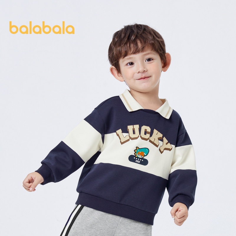 Balabala เสื้อสเวตเตอร์คอปกแขนยาวสำหรับเด็ก