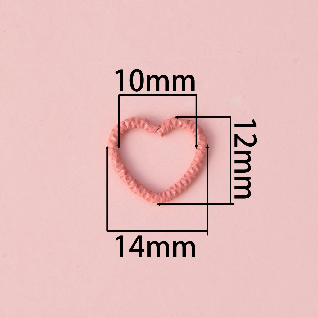 50-100ชิ้นหัวใจรักประเภทเปิดแหวนนูนพวงหรีดเครื่องประดับ ทําเอง อุปกรณ์เสริมขนาดเล็กเชื่อมต่อหัวเข็มขัดปิดแหวน - รูปที่ 2