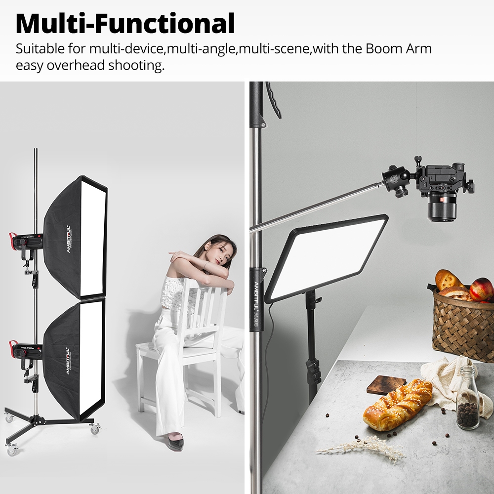 Ambitful AL-250 Multi-Functional Gun Grip Light Stand ปลอดภัยรับน้ําหนัก Stable สนับสนุน 1/4 และ 3/8 สกรู Widel - รูปที่ 2