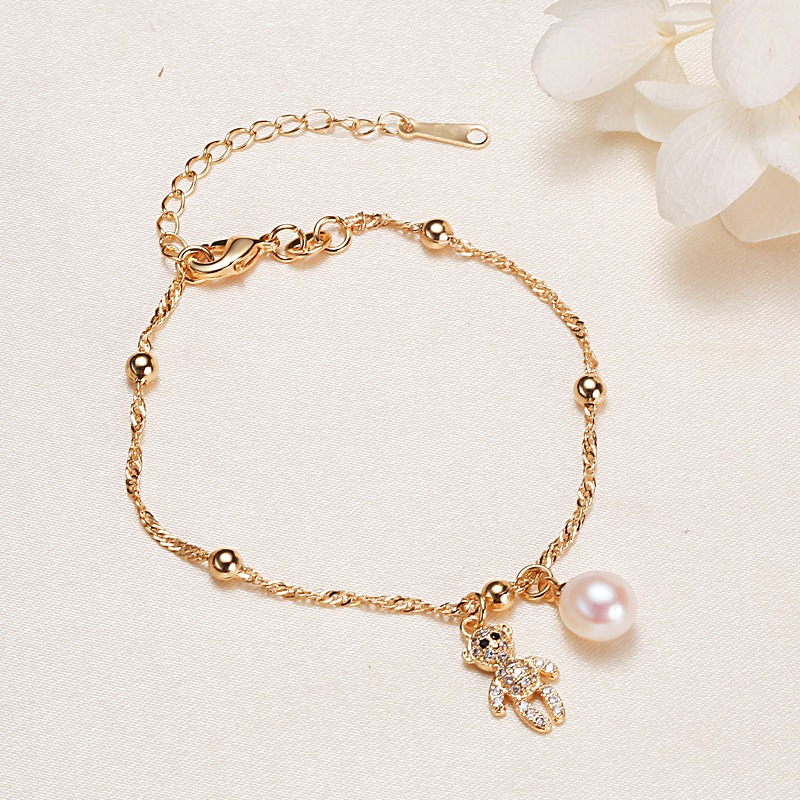 ราคาขายส่ง สร้อยข้อมือมุกน้ําจืดธรรมชาติสําหรับผู้หญิง ราคา ถูกที่สุด ดีลบีเคเค แกลเลอรีภาพที่ 4