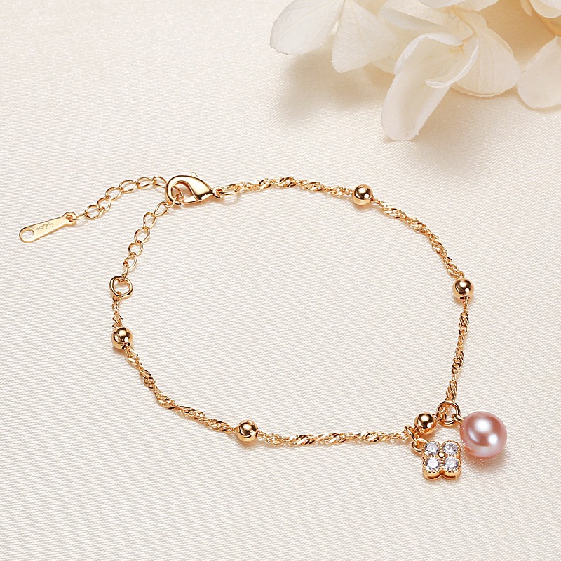 ราคาขายส่ง สร้อยข้อมือมุกน้ําจืดธรรมชาติสําหรับผู้หญิง ราคา ถูกที่สุด ดีลบีเคเค แกลเลอรีภาพที่ 8