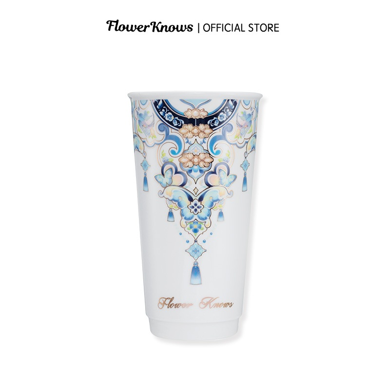 Flower Knows Butterfly Cloud Collar Collection แก้วเซรามิก ของแถมครบ .
