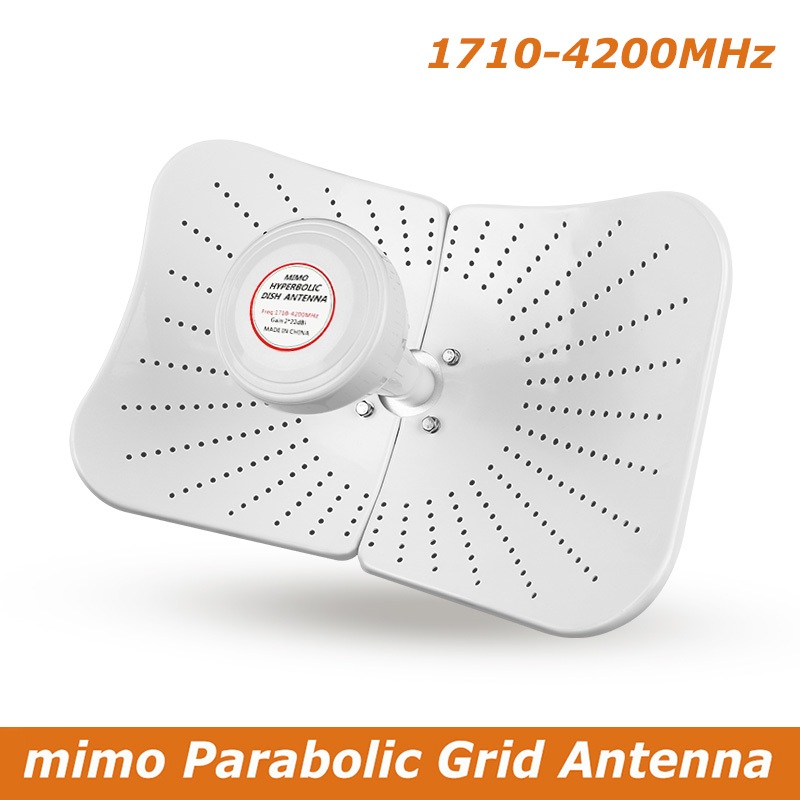 Parabolic Antenna Feed 5G 4G 3G Mimo Grid Antena Outdoor High Gain 19dBi Longer Range 1710-4200MHz เ