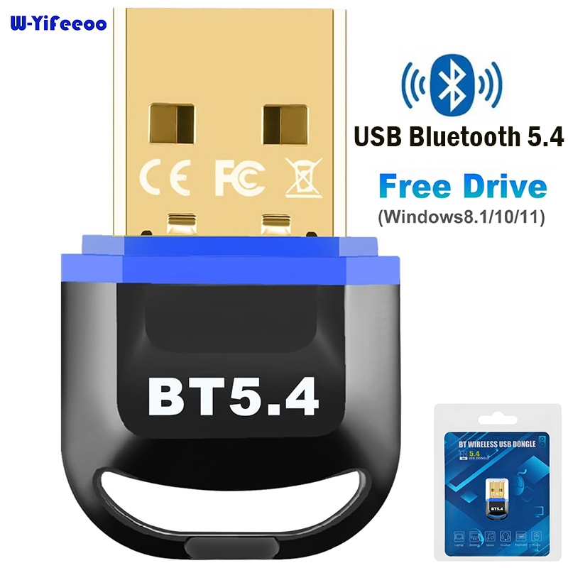 อะแดปเตอร์ USB Bluetooth 5.4 สําหรับ PC 2025, Plug & Play Bluetooth Dongle Receiver BR+EDR+BLE